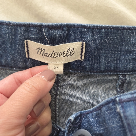 Madewell Denim Tie-Waist Tapered Pants In Devine Wash Size 26 - Picture 5 of 8